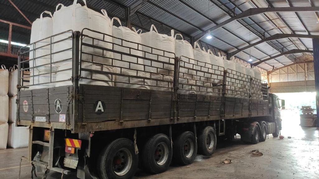 jumbo bags Shipped via truck.